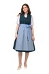 Dirndl, ozdobné knoflíky, stojáček, výstřih do V, bez rukávů