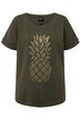 Tričko, ananas, oversize, kulatý výstřih, krátké rukávy