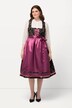 Dirndl, blomster, pailetter, firkantet halsudskæring, ærmeløs