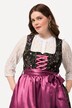 Dirndl, blomster, pailetter, firkantet halsudskæring, ærmeløs