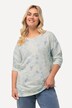 Sweatshirt, batikprint, oversized, rund hals, lange ærmer