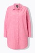 Pinstripe Button-Down Tunic Blouse