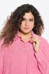 Pinstripe Button-Down Tunic Blouse