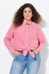 Pinstripe Button-Down Tunic Blouse