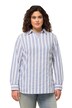 Bublinková tunika, pruhy, límeček, výstřih do V, dlouhé rukávy