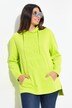 Genser/sweatshirt, 3D-preging, oversized, ståkrage, langermet