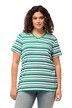 Tričko, pruhy, Classic, výstřih do V, krátké rukávy