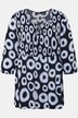 Smockbluse, sirkler, A-linje, rund hals, 3/4 ermer