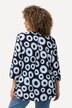 Smockbluse, sirkler, A-linje, rund hals, 3/4 ermer