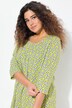 T-shirt, bloemen, A-lijn, decoratieve plooien, ronde hals, 3/4-mouwen
