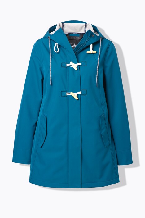 HYPRAR softshell jas, waterafstotend, fleece voering, capuchon