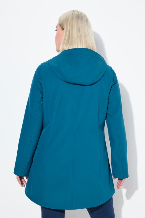 HYPRAR softshell jas, waterafstotend, fleece voering, capuchon