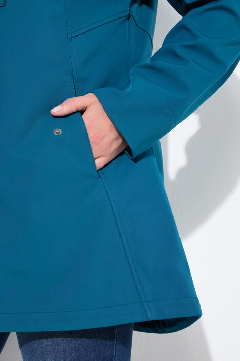 HYPRAR softshell jas, waterafstotend, fleece voering, capuchon