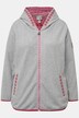 Chaqueta polar de traje tradicional bávaro, capucha, bordado decorativo, manga larga
