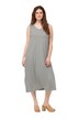 Žerzejové midi šaty, výstřih do V, bez rukávů, biobavlna