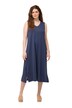 Žerzejové midi šaty, výstřih do V, bez rukávů, biobavlna