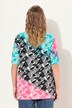 T-shirt, palmer, farvegradient, V-udskæring, korte ærmer