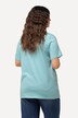 T-shirt, strepen, palmborduursel, ronde hals, korte mouw