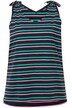 Top, pruhy, A střih, výstřih do V, bez rukávů, ozdobná mašle