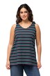 Top, pruhy, A střih, výstřih do V, bez rukávů, ozdobná mašle