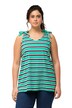 Top, pruhy, A střih, výstřih do V, bez rukávů, ozdobná mašle