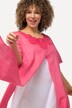 Tunique doublée en dentelle, col rond et manches courtes