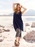 Capri-leggings, faldbånd, elastisk linning, økobomull