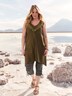 Capri-leggings, faldbånd, elastisk linning, økobomull
