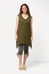 Eco Cotton Pointed Hem Sleeveless Knit Tunic