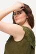 Eco Cotton Pointed Hem Sleeveless Knit Tunic