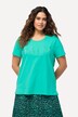 T-shirt à broderie, col rond et manches courtes. Coupe Regular