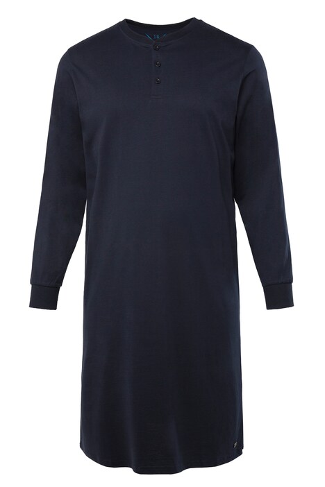 Noční košile, dlouhé rukávy, henley, do 8XL