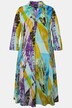 Tropical Print Sleeveless Slinky Dress