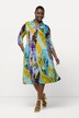 Tropical Print Sleeveless Slinky Dress