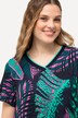 T-shirt, palmer, A-linje, V-udskæring, halværmer
