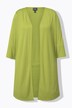 Lange jas, ribjersey, open model, V-hals