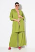 Lange jas, ribjersey, open model, V-hals