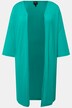Gilet long en jersey côtelé. Coupe ouverte et encolure en V