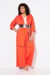 Lange jas, ribjersey, open model, V-hals