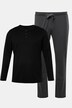 JP 1880 nattdrakt, todelt, henley, opptil 8XL