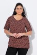 T-shirt dal taglio svasato con pieghe decorative, scollo a V e mezze maniche