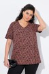 T-shirt dal taglio svasato con pieghe decorative, scollo a V e mezze maniche