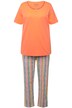 Pyžamo, ozdobné knoflíky, kulatý výstřih, krátké rukávy