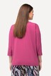T-shirt, rimpelingen, V-hals, 3/4-mouwen, biologisch katoen
