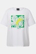 T-shirt, bloemen, siersteentjes, ronde hals, korte mouwen