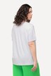 T-shirt, bloemen, siersteentjes, ronde hals, korte mouwen