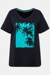 T-shirt, palmer, A-form, V-udskæring, korte ærmer