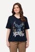 T-shirt con design in tradizionale stile Tracht, scollo a V, mezze maniche e orlo elastico