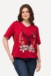 T-shirt à motif traditionnel bavarois, avec col V et manches courtes. Base élastique