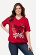 T-shirt à motif traditionnel bavarois, avec col V et manches courtes. Base élastique